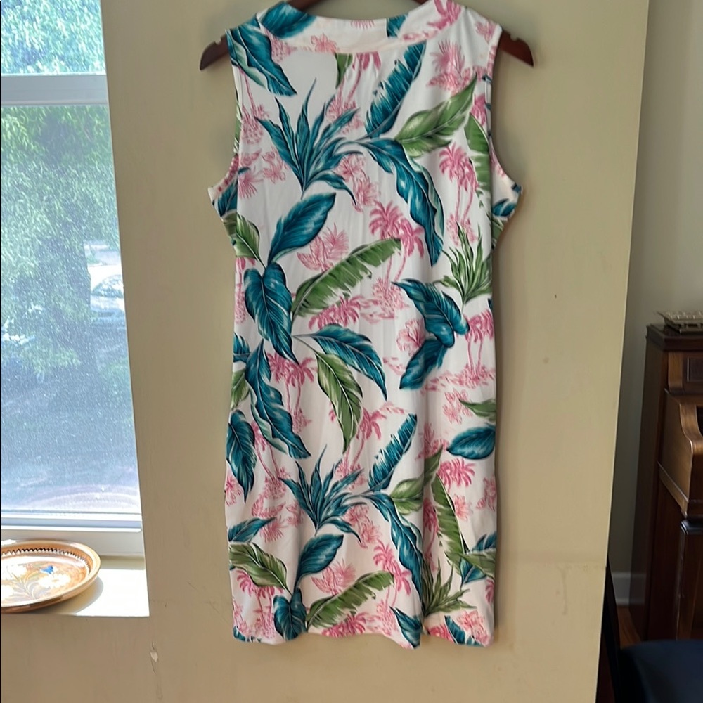 Caribbean Joe Vibrant Tropical Print Tunic Dress S - Picture 6 of 10
